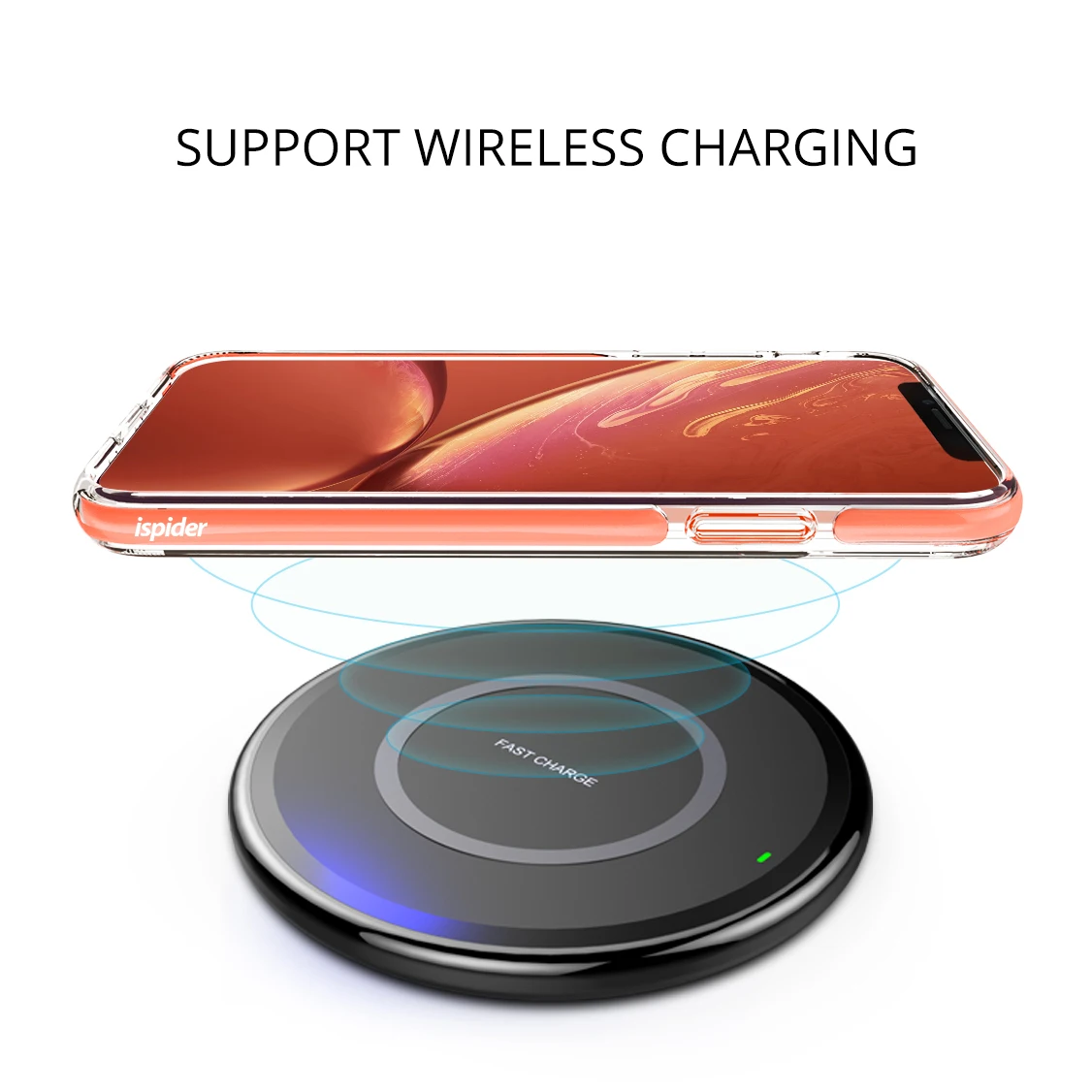 Яркий коралловый Прочный противоударный чехол 3 метра для iphone XR