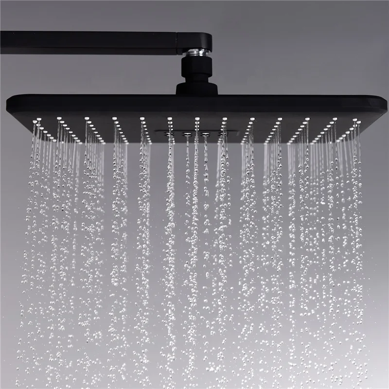 Gold thermostatic mixer robinet colonne de douche wall mounted bathroom matte black rainfall rain bath & shower mixer faucet set