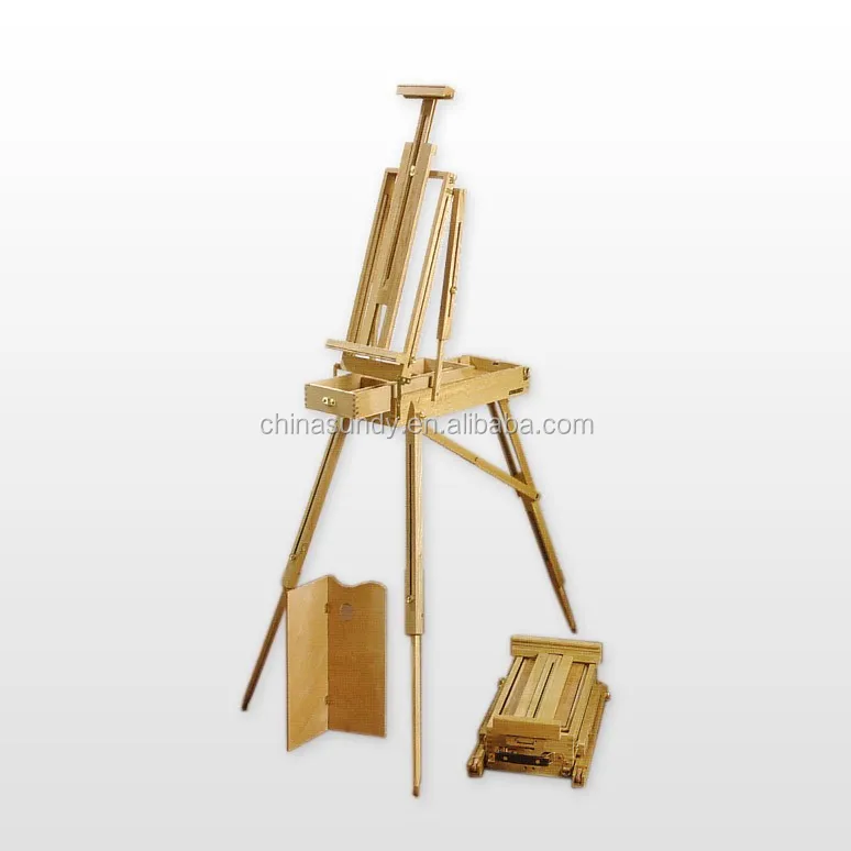 Big desk easel with box /brush box easel/table easel for artist