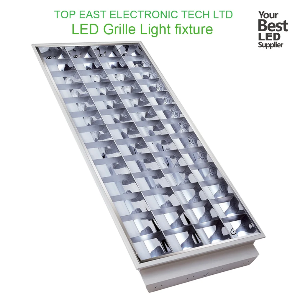 600*600 600*1200 Recessed Mounted Emergency Battery Led Light Fixture Led Ceiling Grille Light