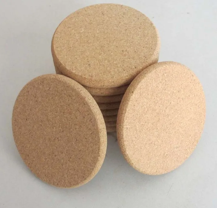Promotional blank cheap cork coasters soft cork mat