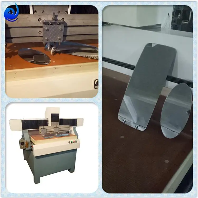 Convex glass design cnc mirror cutting machine for sale size customized