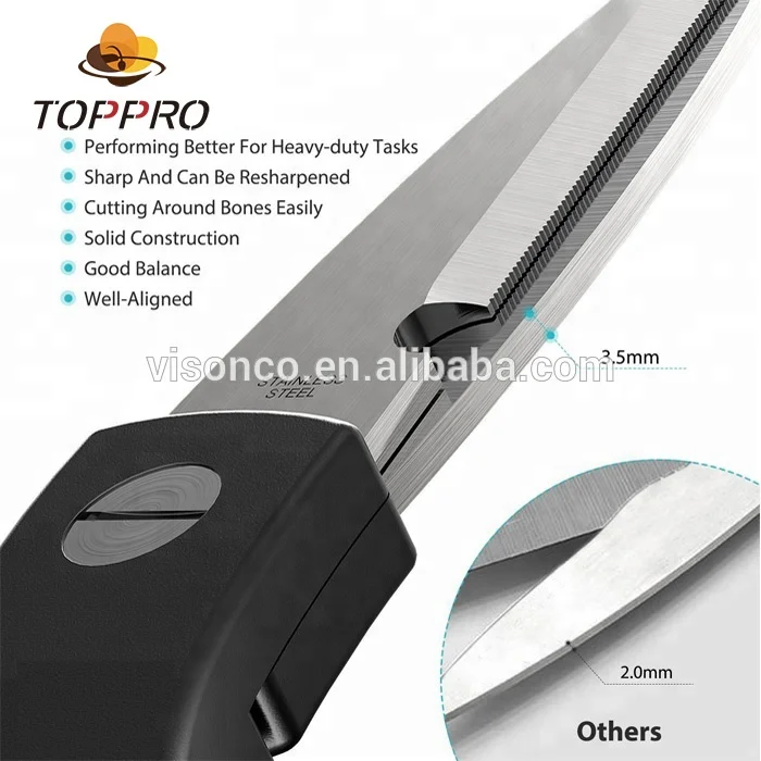 Multi-Purpose Stainless Steel Kitchen Scissors Heavy Duty Stainless Steel Shears