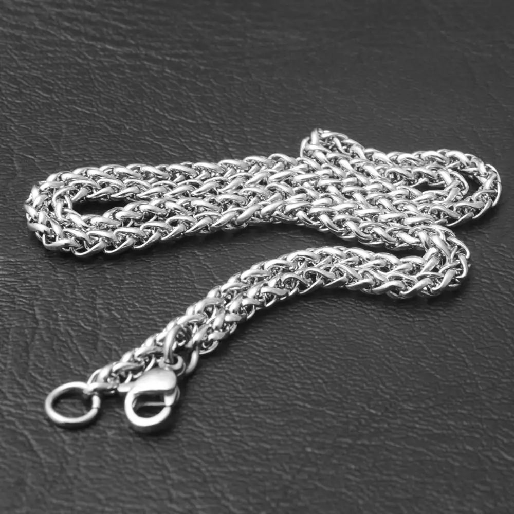 Male Keel Chain 316 Stainless Steel Male Necklace Circle Chain Stainless Steel Rope Chain Necklace