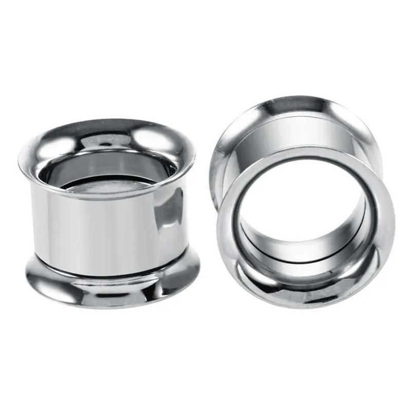 
stainless steel double UV ear Piercing Gauges Flesh Tunnel 