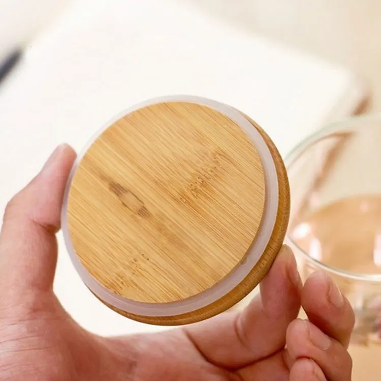 Custom Mug With Lid Double Wall Wholesale Reusable Borosilicate Coffee Glass Cup