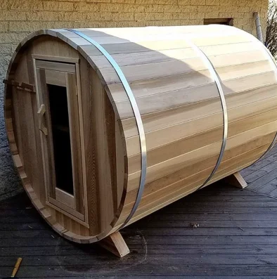 Модное открытый бочечная сауна