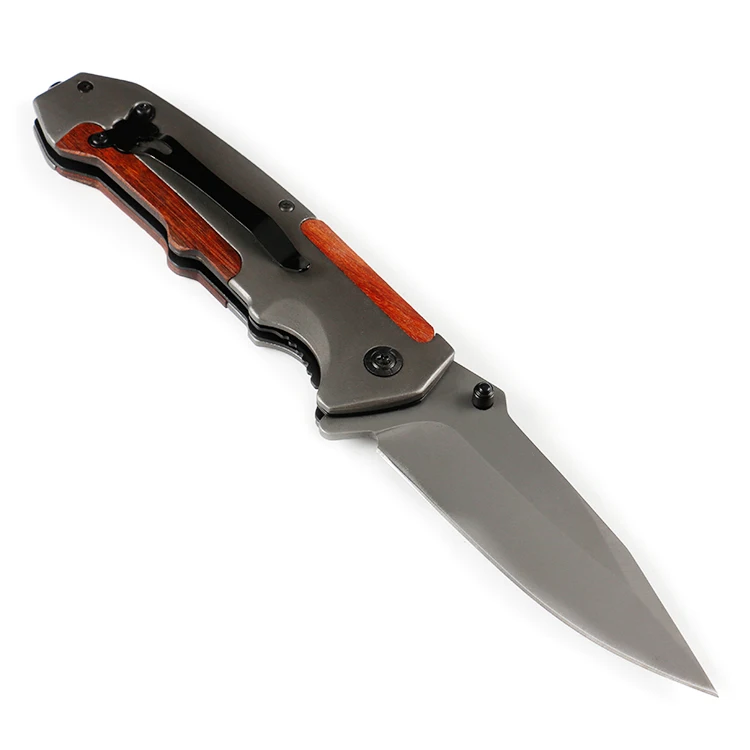 
Stainless steel folding pocket knife survival rescue knife with glass breaker 