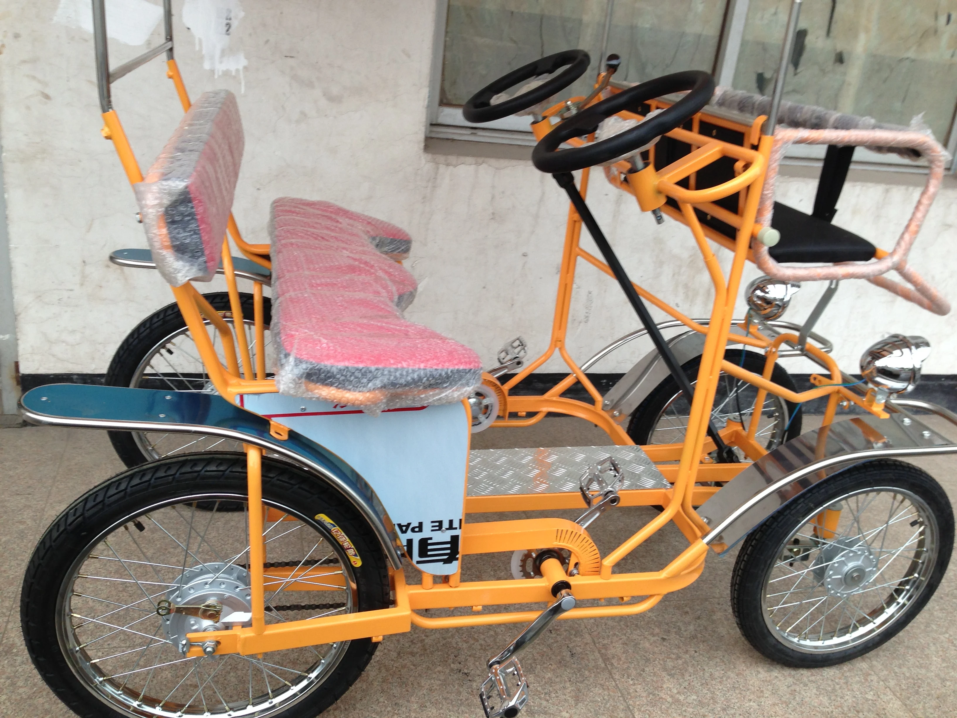 manufacturer  DELUXE 2ADULTS  SURREY BIKE WITH LED LIGHT AND FRONT BABY SEAT