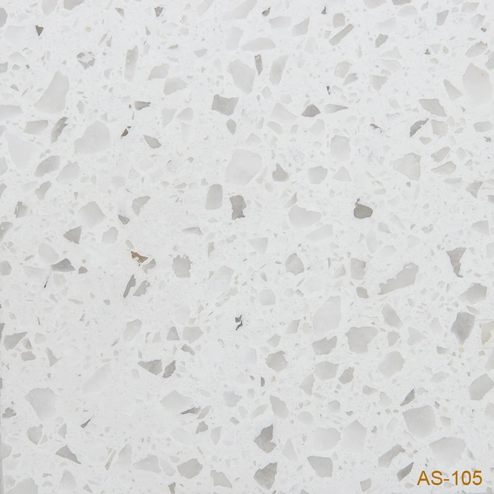 Vanilla White AS-105 Modern Style Raw Quartz Stone Slabs Table&Vanity Top Price