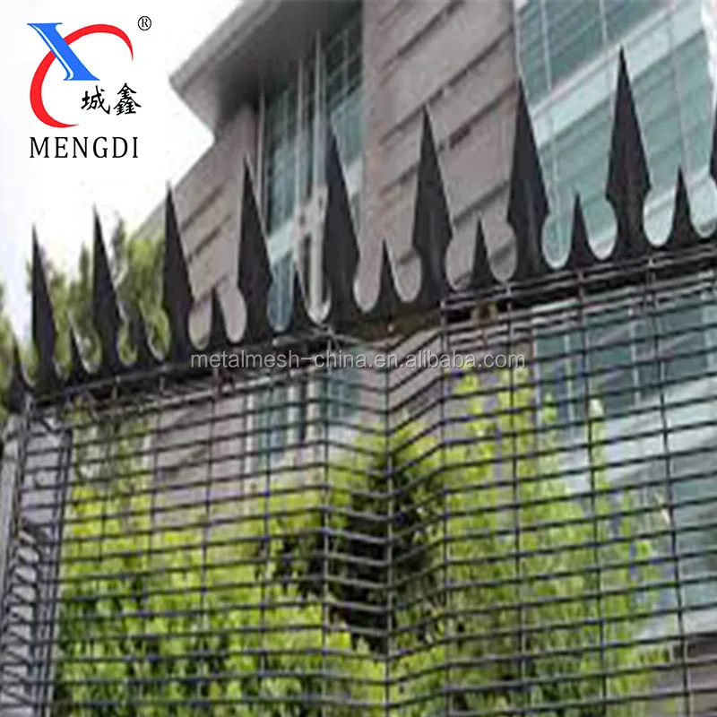 High security 358 anti climb wire mesh fence /razor barbed protecting fencing/spike fencing for sale