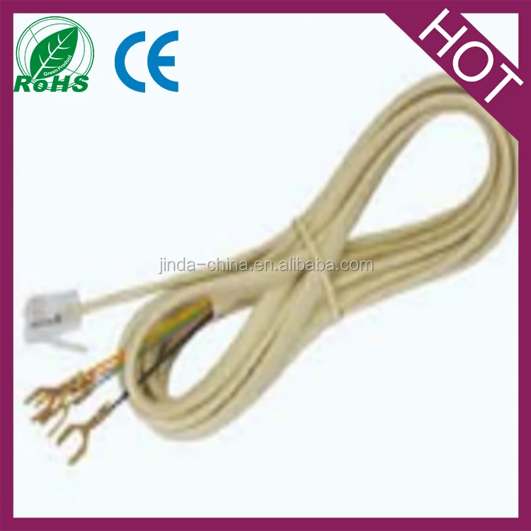 6P6C RJ11 to 4 лопатка зажим телефонный шнур Кабельный разъем