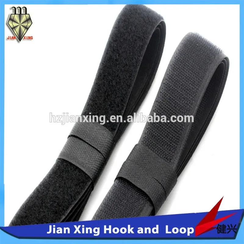 OEKO-TEX 100 HOOK AND LOOP TAPE FACTORY , 12.5MM-180MM big size hook loop tape, big stock for black and white, colors customized