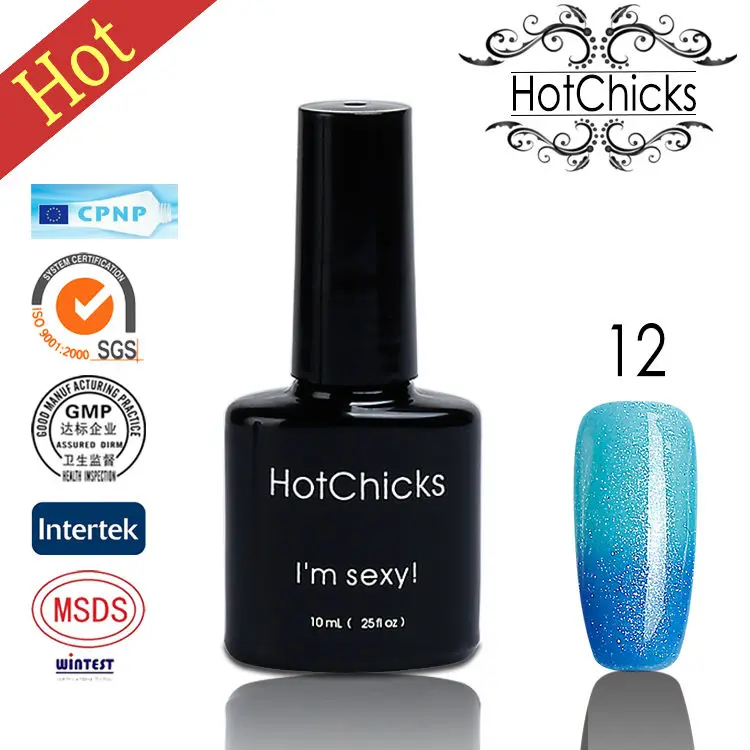 2019  new innovation nail art 12 colors temperature change gel polish