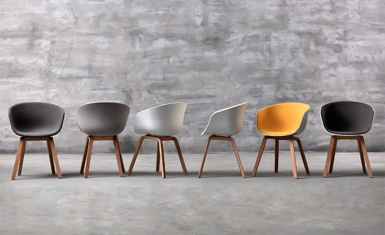 High Quality Plastic Armchair Polypropylene Shell Metal Legs Dining Chairs