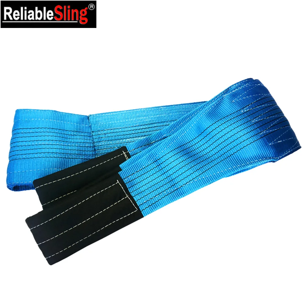 EN 1492-1 Flat Eye Polyester Fabric Belts Lifting Sling