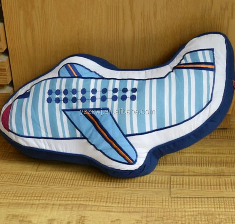 free sample car shape airplane shape pillow for children car pillow for kid 100% cotton cushion for kids