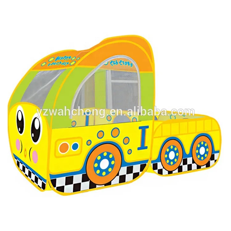 Big Yellow School Bus Pop Up Kids Playing Bus Tent