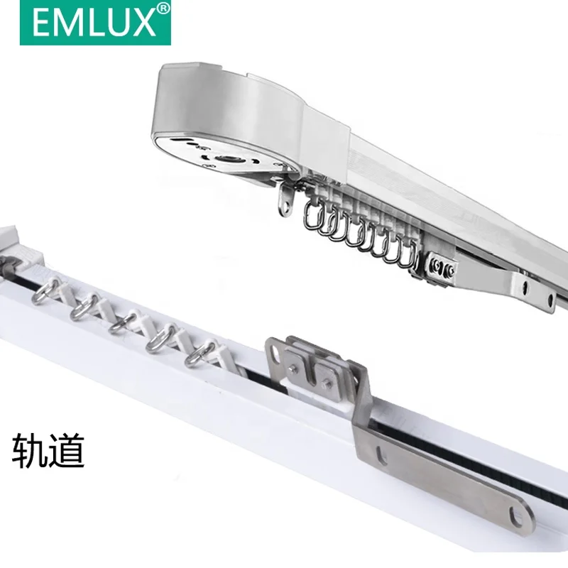 Smart Home Electric Motor Ceiling Mount Curtain Rail ,electric Curtain Track Curtain Poles, Tracks & Accessories Metal 1-6 Meter