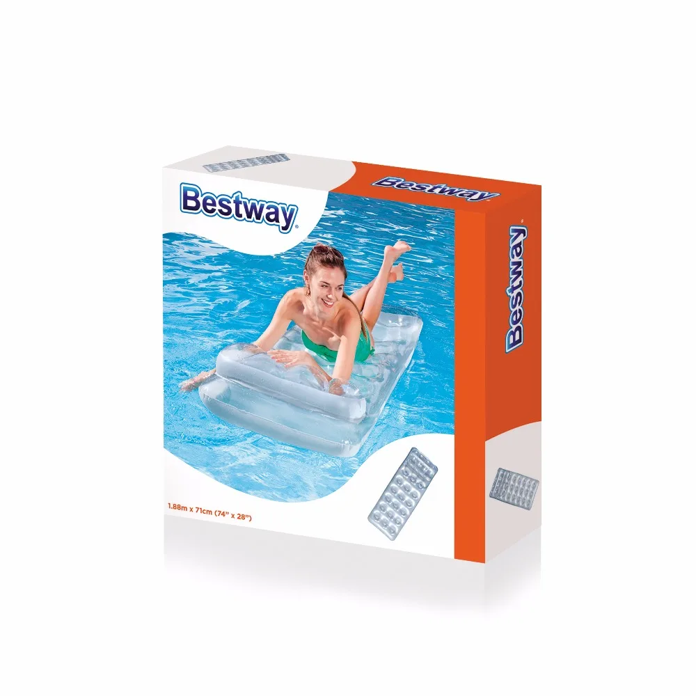 Bestway 43024 металлический надувной прозрачный ПВХ матрас для водной кровати