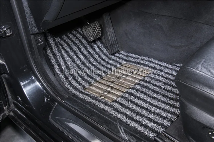 
pvc car floor fender mat anti fouling carpet stripes series-red purple double layered 