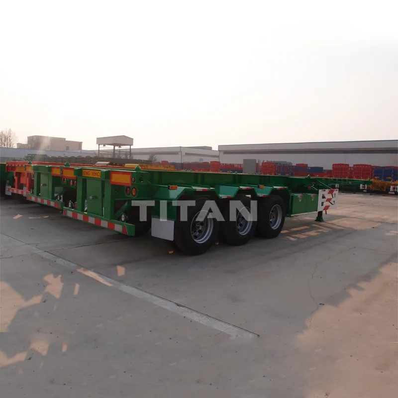 iso tank container chassis semitrailer 20ft 40 foot 45 feet cargo 3axle container semi trailer with twist locks