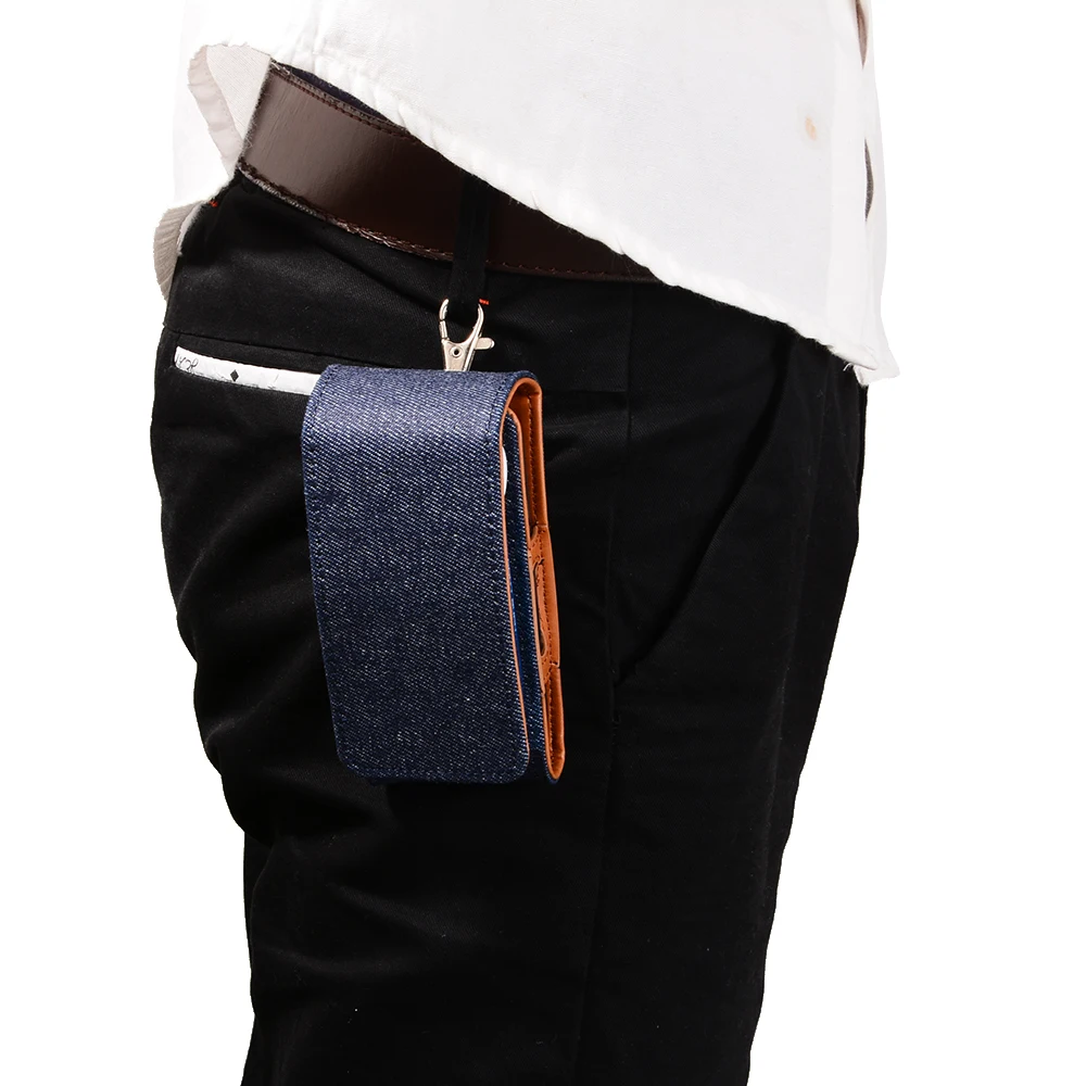 
Hot sale protective carrying cover cowboy jean pouch bag for IQOS Electronic Cigarettes denim leather case 