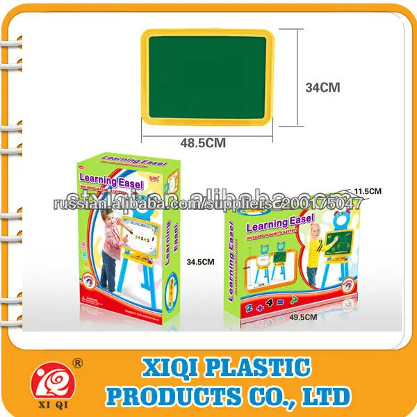 new type environmental plastic easel for baby whit manget letter meow chaik xq3-24860
