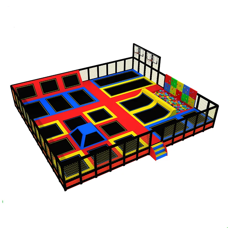 indoor playground equipment  exercise trampoline bungee jumping trampoline commercial gymnastics gym trampoline