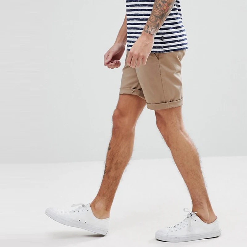 Ecoach New arrival OEM Custom design slim fit khaki short shorts high quality woven men casual cotton shorts mens