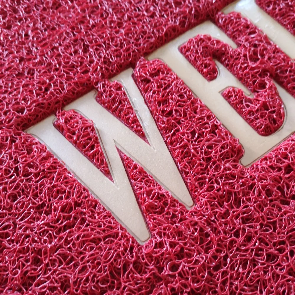 Market Popular Welcome Coil Mat with Foam Backing in Customized Size