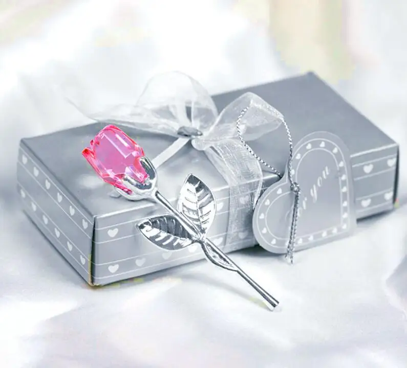 20pcs/lot Wedding Favors Crystal Rose Flower Party Favors
