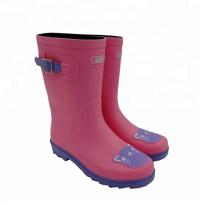 
2019 black rubber boots dog rain boots for children 