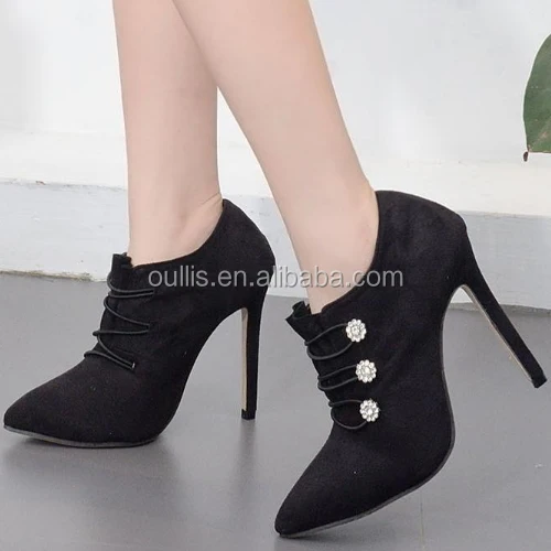 2018 Factory customized big size high heel ankle boots for hot-selling PF5000