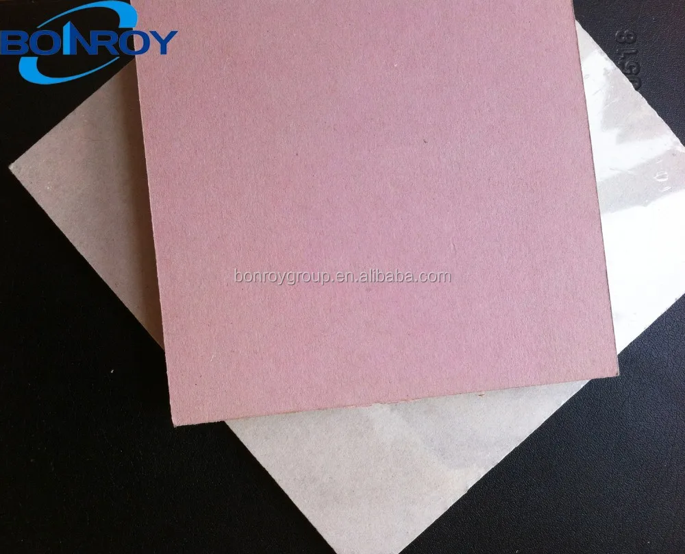 Red paper fire rated gypsum board /soundproofing gypsum board