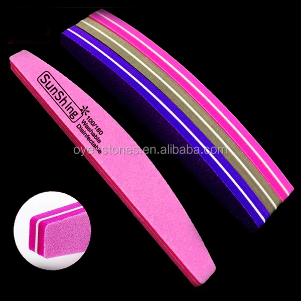 
Factory direct sales excellent quality moon shaped sponge file 