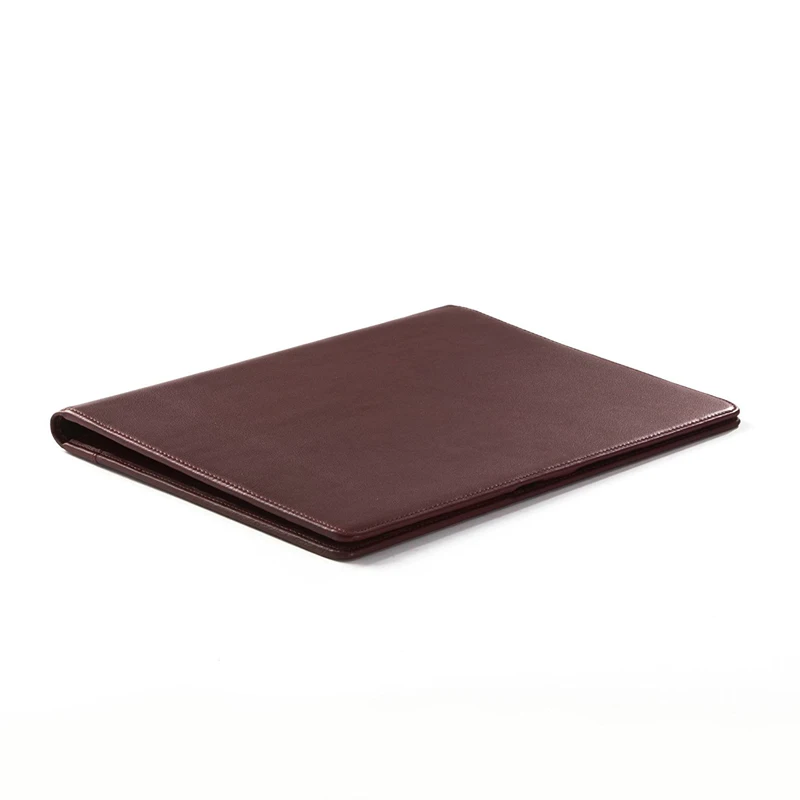 Custom File Folder With Pen Holder And Pocket PU Leather Meeting Document A4 File Folder