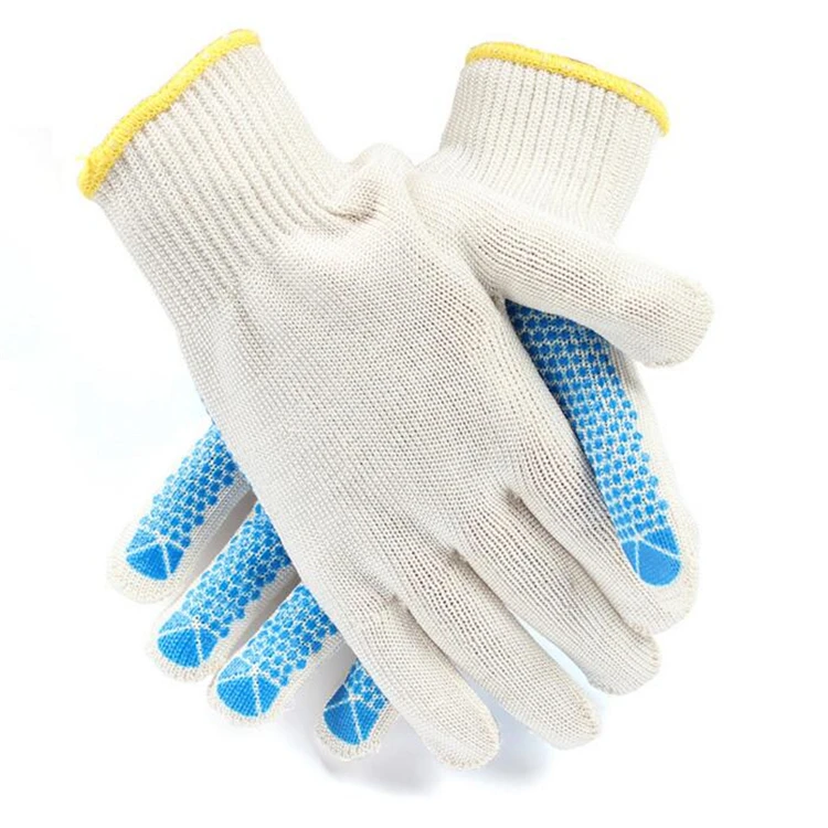 Most popular garden gloves with claws welding gloves safety white cotton glove
