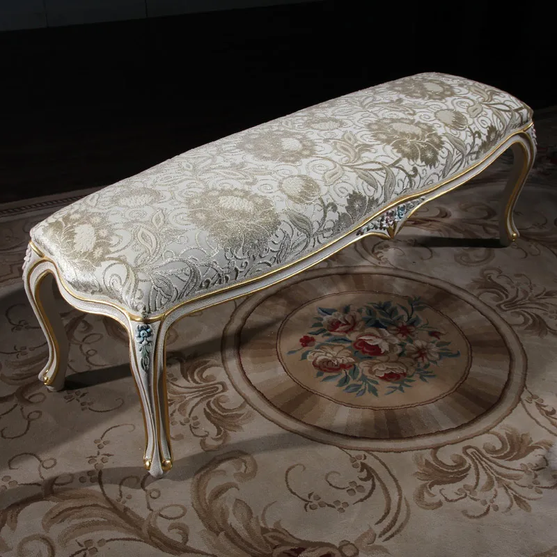 Антикварная французская мебель для спальни, французская деревянная антикварная скамья для кровати