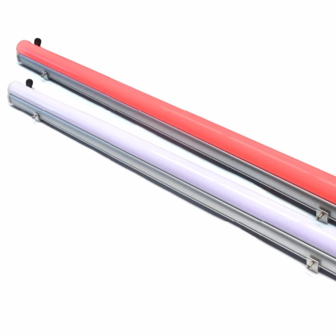 DMX512 full color SMD5050 LED Guardrail Tube, led media facade dmx digital tube for building
