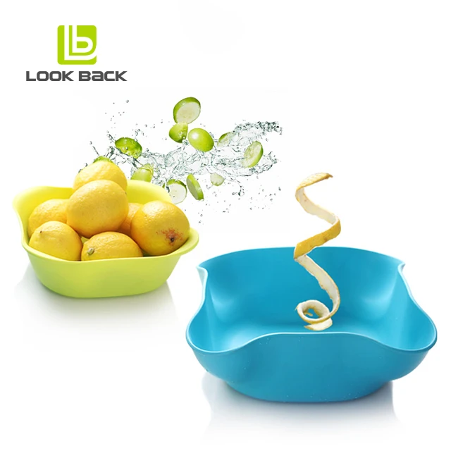 BPA Free Modern Double Dish for Pistachios Peanuts  Edamame Cherries Nuts Fruits Candies Snacks Plastic Serving Dishes and Bowls