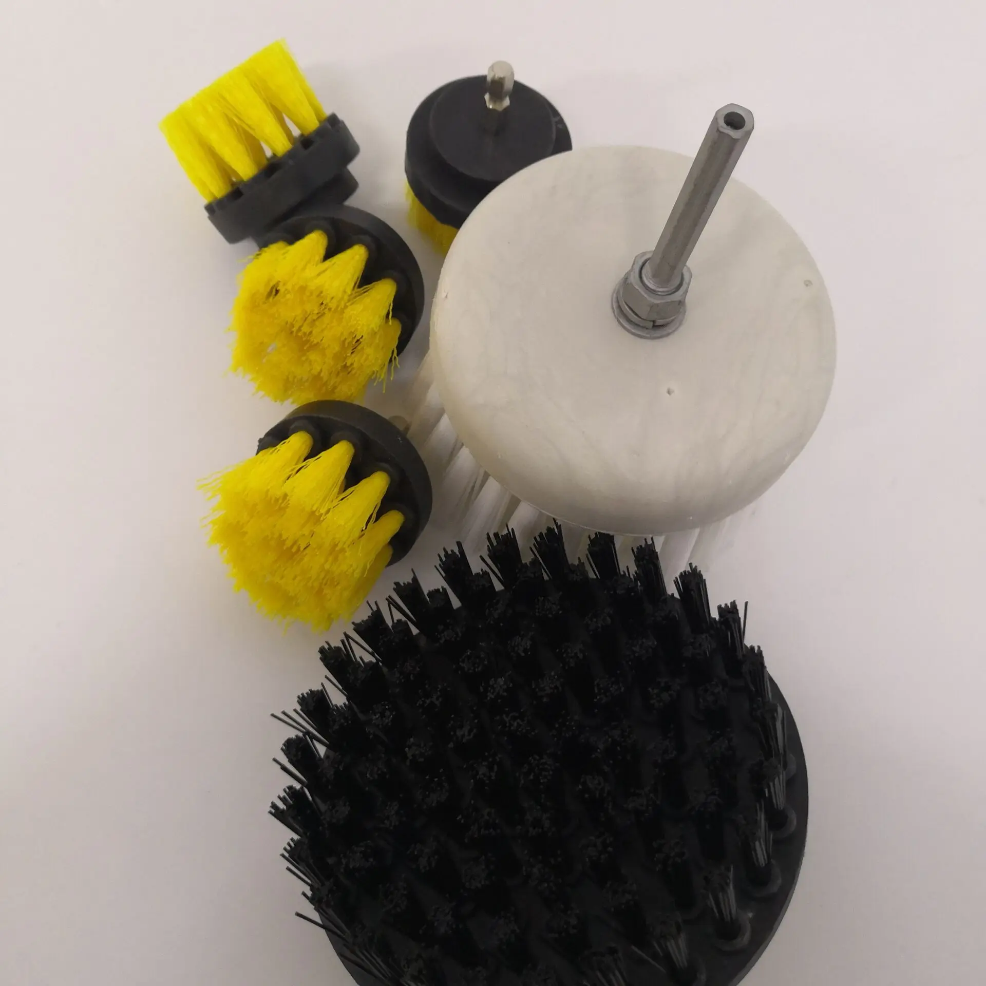 3pc Carpet Round Brush Power Drill Attachment Car Care and Detailing Tool