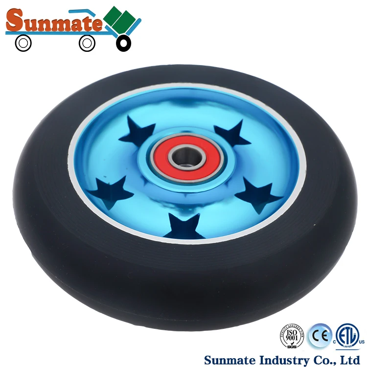 110 мм уретан-Coast Pro скутер замена колеса синий алюминий концентраторы Pro колеса для скутера и ABEC 9 подшипники