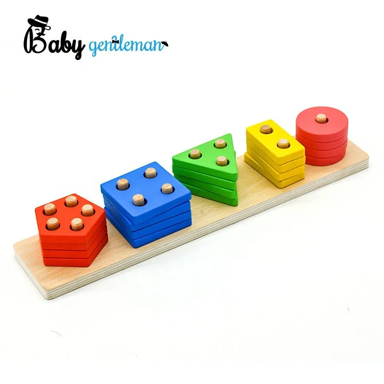 Lowest price educational wooden geometric blocks for children Z13052D