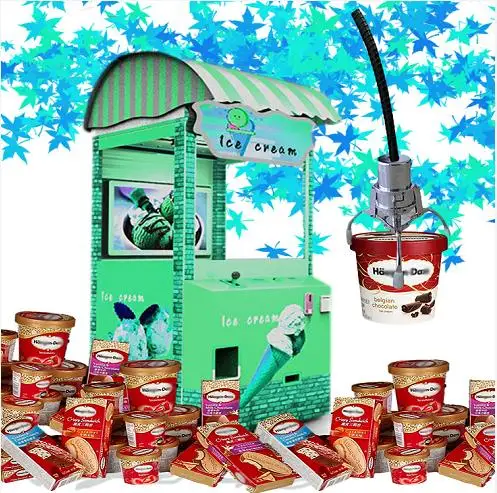 Ice cream vending machine truck ice cream cart shop freezer