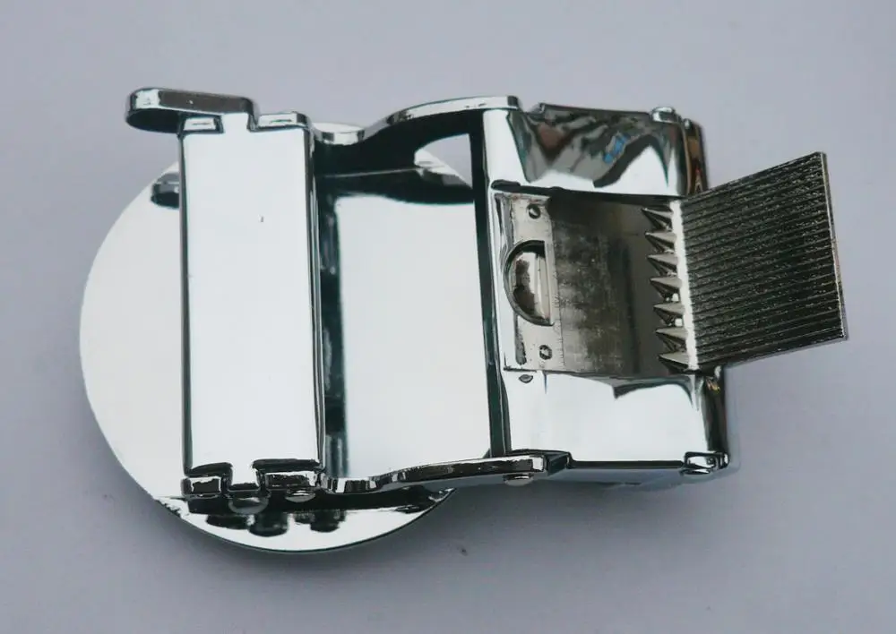 wholesale 35mm top quality zinc alloy lion head logo round shape automatic belt buckles