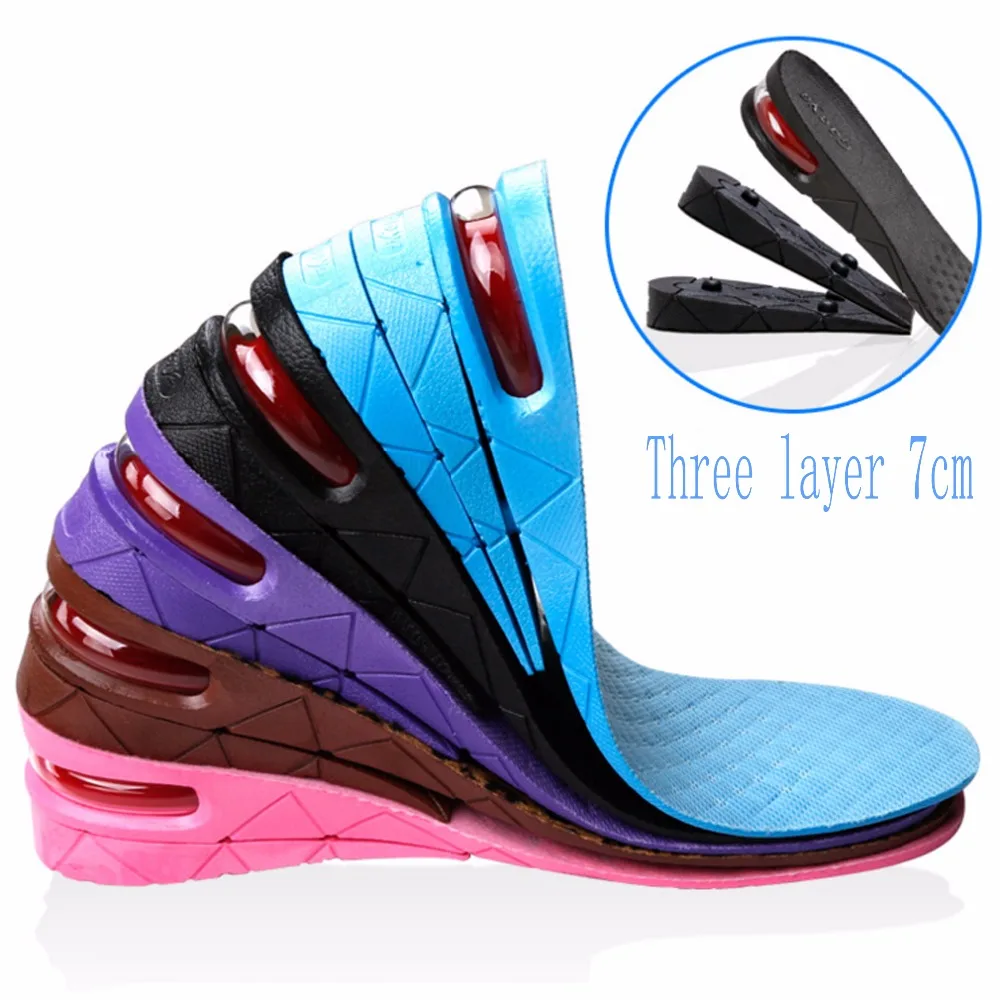 
3 layers adjustable PVC height increasing Insole for shoes 