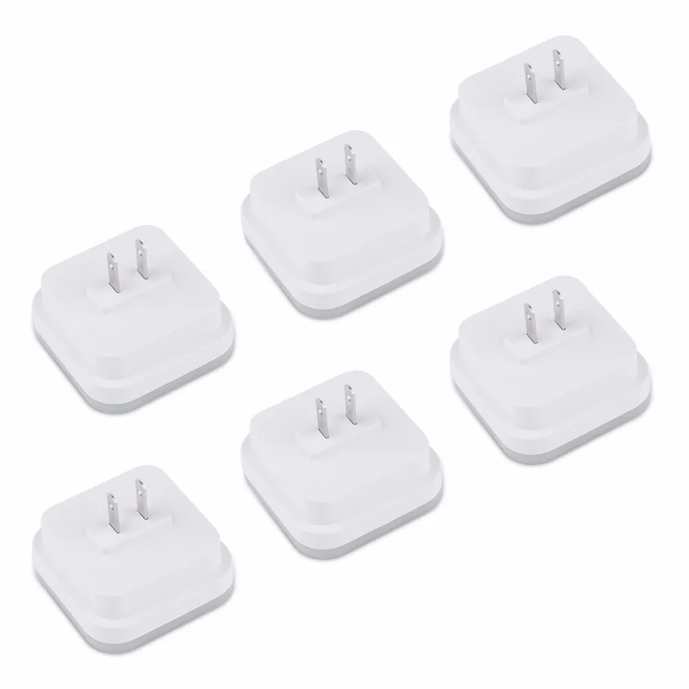 With Dusk to Dawn Touch Sensor 0.5W Plug-in Square Mini LED Night Light