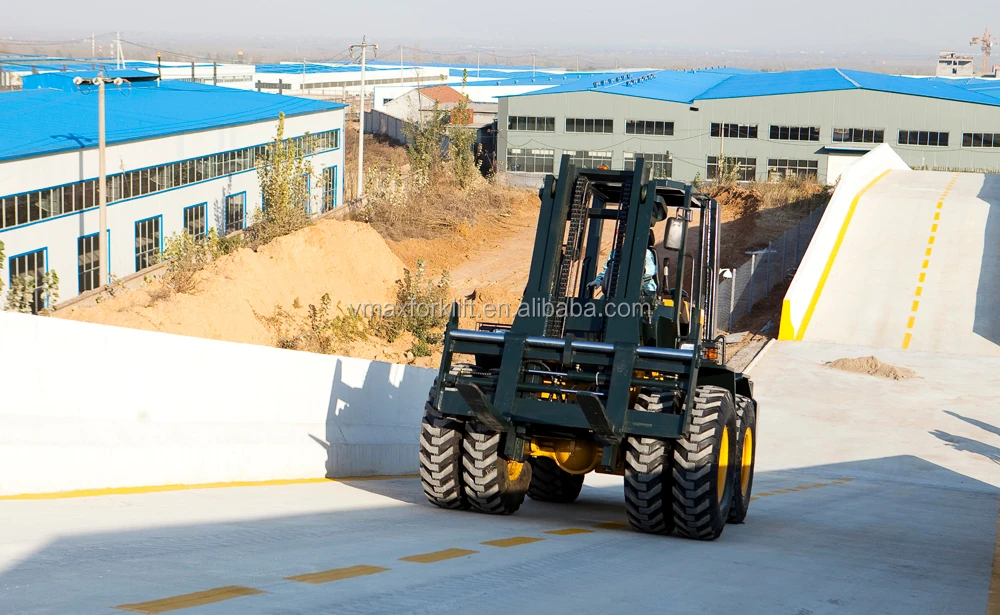 New side shifter/cabin/double wheel 10Ton Rough terrain forklift truck