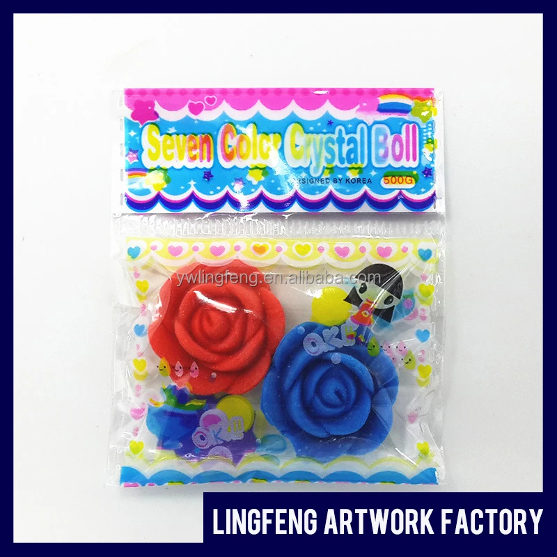 LF-173-12 linkfun middle size 2*2cm eva flower with crystal soil growing magic toys